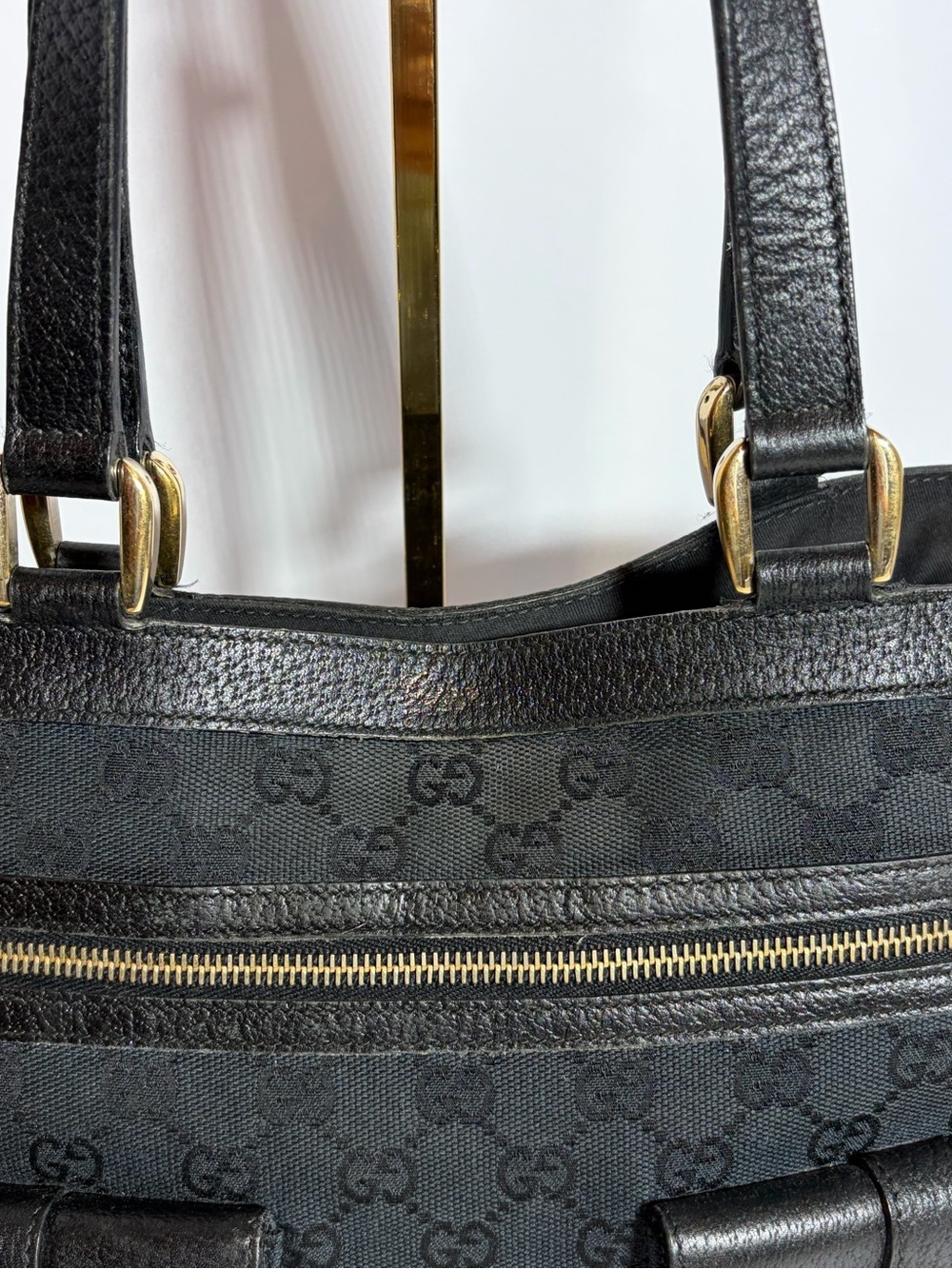 Authentic Gucci Black Monogram Abby Tote - Picture 5 of 9